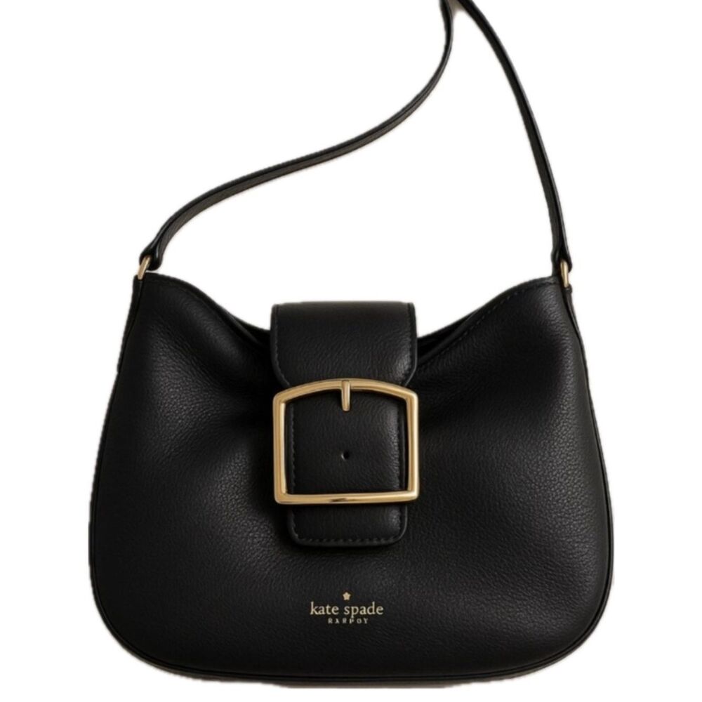 Kate Spade Black Saddle Bag Like New Condition. Very stylish and comfortable.